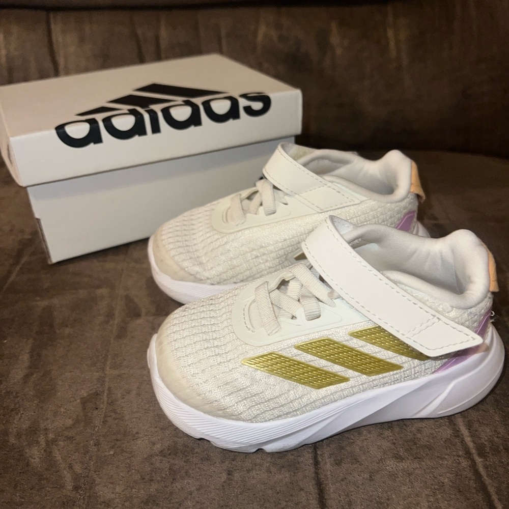 Adidas Kids Shoes - White and Gold